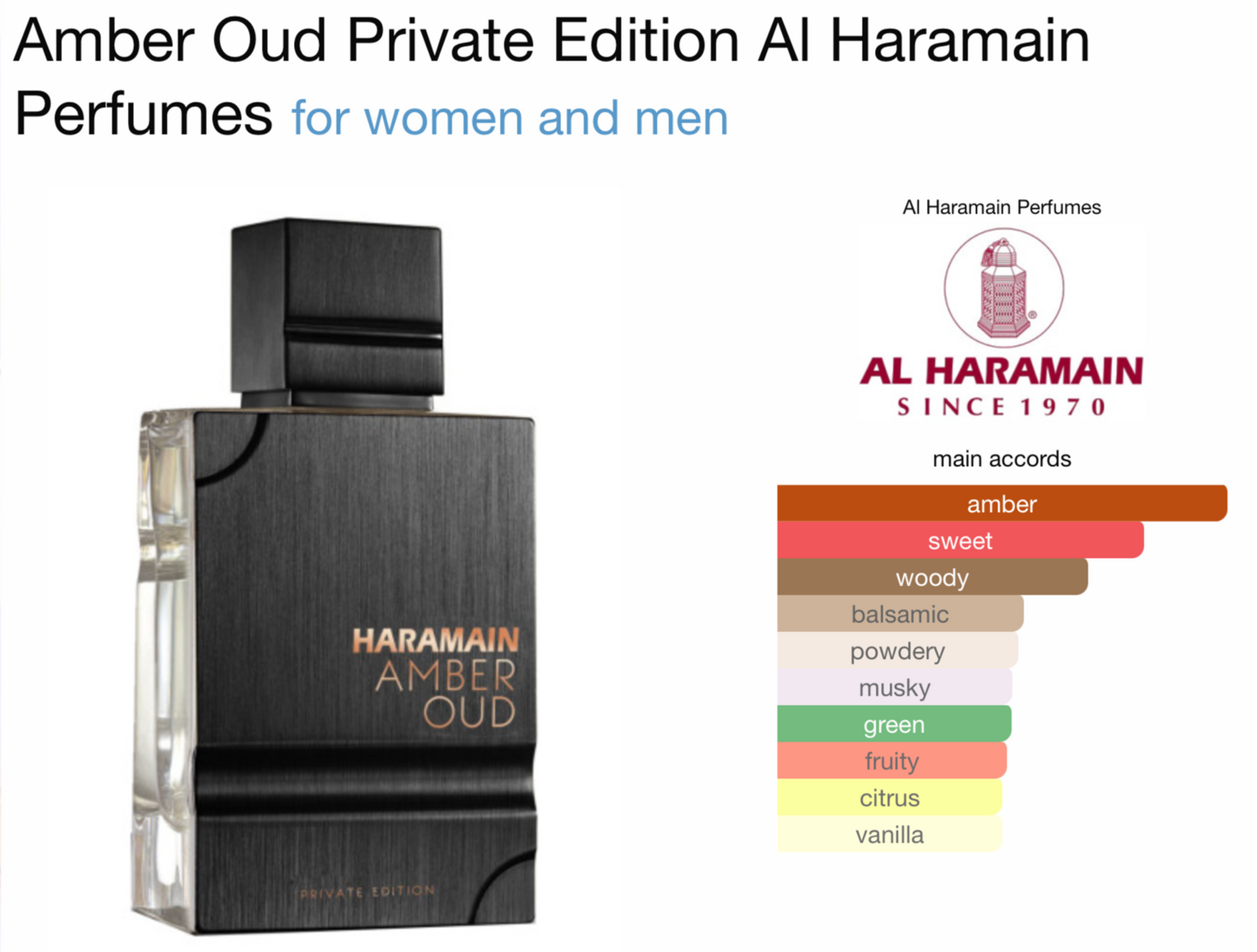 Haramain  Amber Oud  private edition